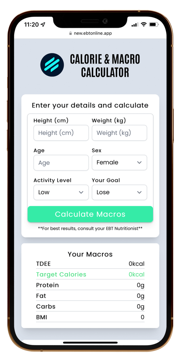 Macro calculator new ebt online